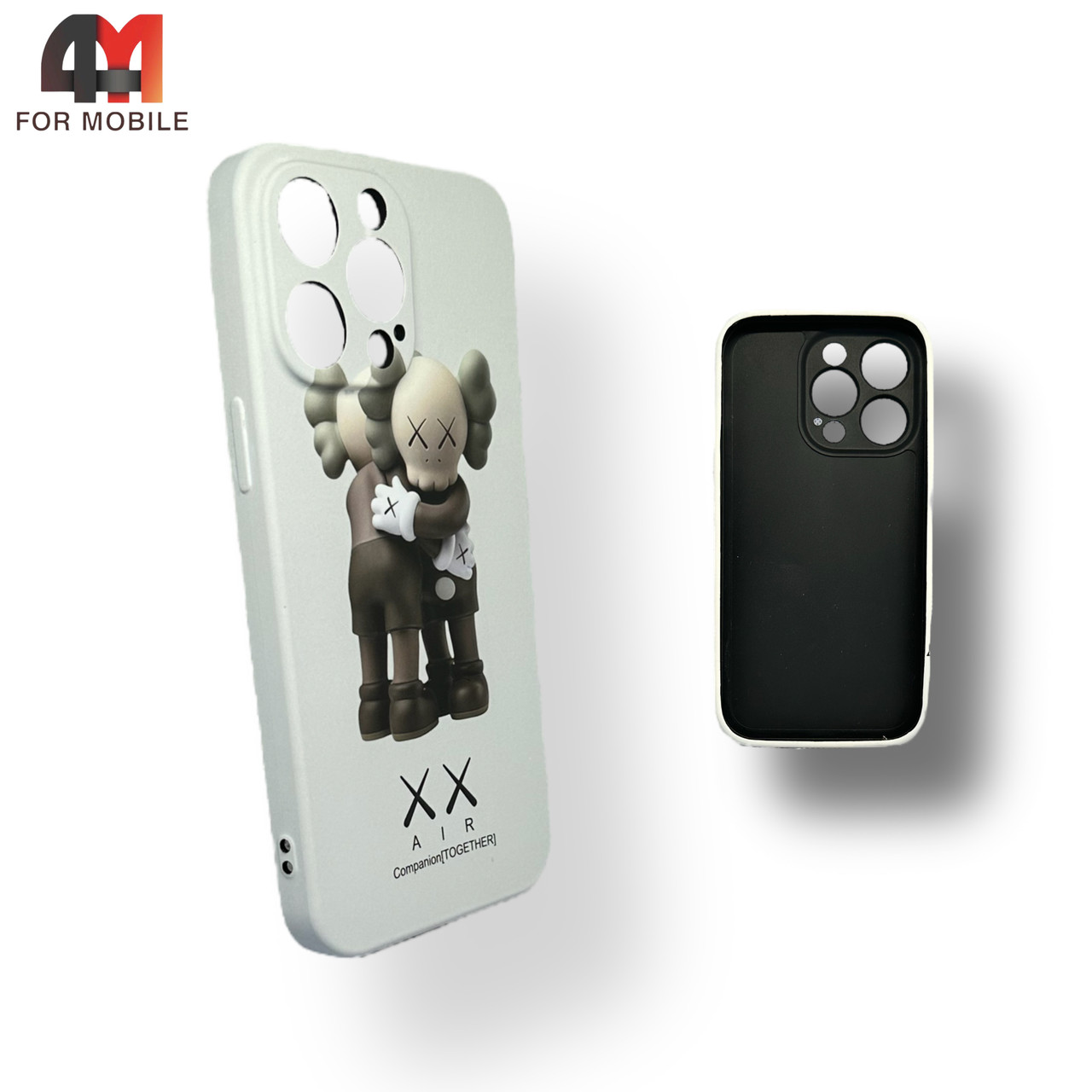 Чехол Iphone 13 Pro Max силиконовый с рисунком, 03 светло-серый, luxo - фото 1 - id-p226618628