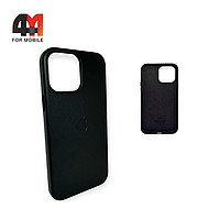 Чехол Iphone 13 Pro Max пластиковый, Leather Case + MagSafe, Midnight