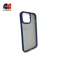Чехол Iphone 13 Pro Max пластиковый с усиленной рамкой, фиолетового цвета, New Case