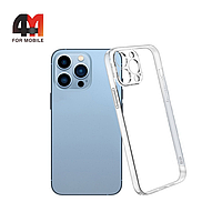 Чехол Iphone 13 Pro Max силиконовый, плотный, прозрачный, J-Case