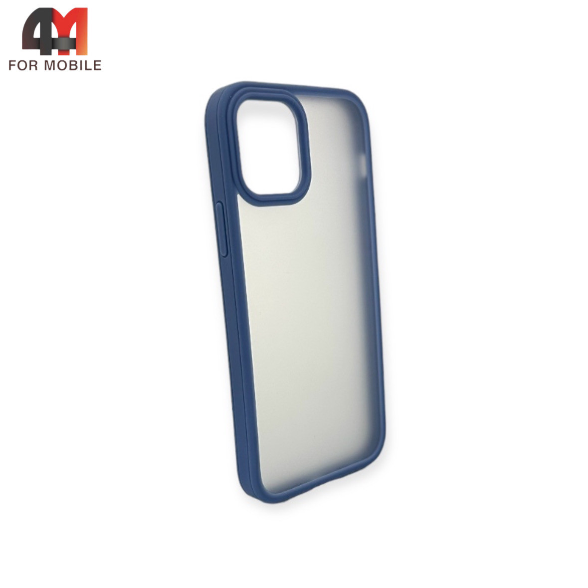 Чехол Iphone 13 Pro Max пластиковый с усиленной рамкой, матовый, голубого цвета, ipaky - фото 1 - id-p226617947