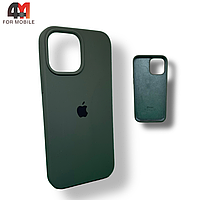 Чехол Iphone 13 Pro Max Silicone Case, 64 темно-елового цвета