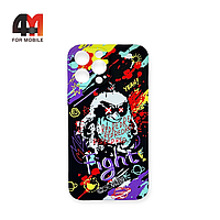 Чехол Iphone 13 Pro Max силиконовый с рисунком, 013 фиолетовый, luxo