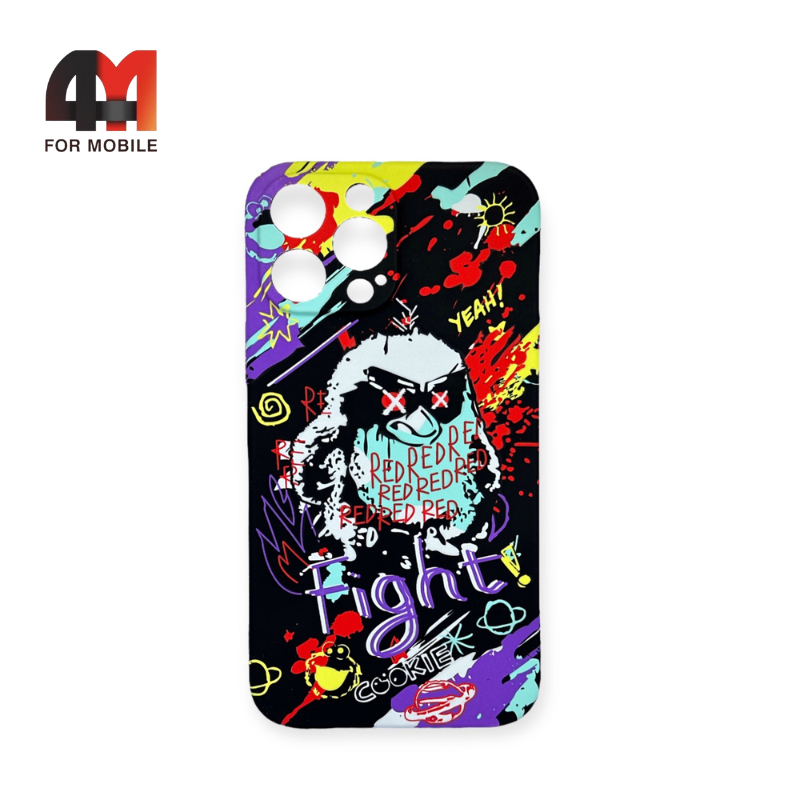 Чехол Iphone 13 Pro Max силиконовый с рисунком, 013 фиолетовый, luxo - фото 1 - id-p226618262