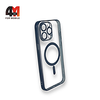 Чехол Iphone 13 Pro Max силиконовый, плотный + MagSafe, черного цвета, J-Case