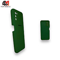 Чехол Samsung A03s Silicone Case, темно-зеленого цвета