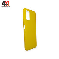 Чехол Samsung A03s силиконовый, матовый, желтого цвета, Redline