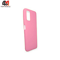 Чехол Samsung A03s силиконовый, матовый, розового цвета, Redline