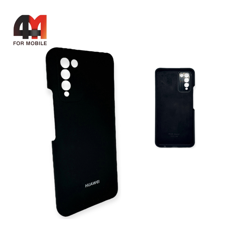 Чехол Huawei Honor 10X Lite Silicone Case, черного цвета - фото 1 - id-p226621512