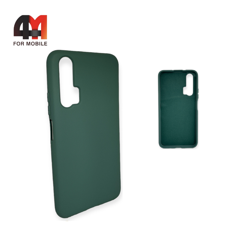Чехол Huawei Honor 20 Pro Silicone Case, темно-зеленого цвета - фото 1 - id-p226618558