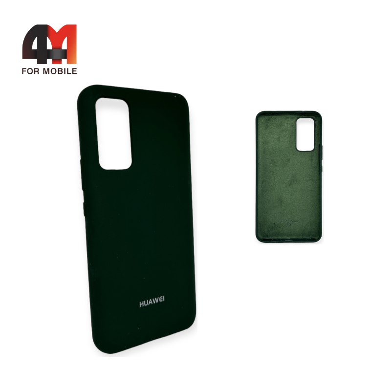 Чехол Huawei Honor 30/Honor 30 Pro/Honor 30 Pro Plus Silicone Case, темно-зеленого цвета - фото 1 - id-p226619237