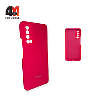 Чехол Huawei P Smart 2021 Silicone Case, ярко-розового цвета