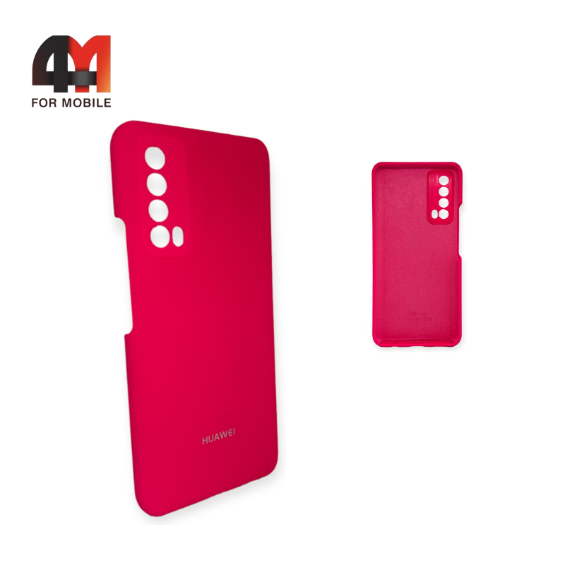 Чехол Huawei P Smart 2021 Silicone Case, ярко-розового цвета - фото 1 - id-p226622061