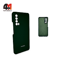 Чехол Huawei P Smart 2021 Silicone Case, темно-зеленого цвета