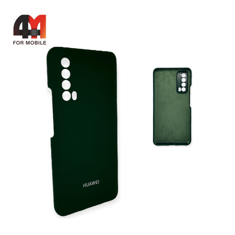 Чехол Huawei P Smart 2021 Silicone Case, темно-зеленого цвета - фото 1 - id-p226618045