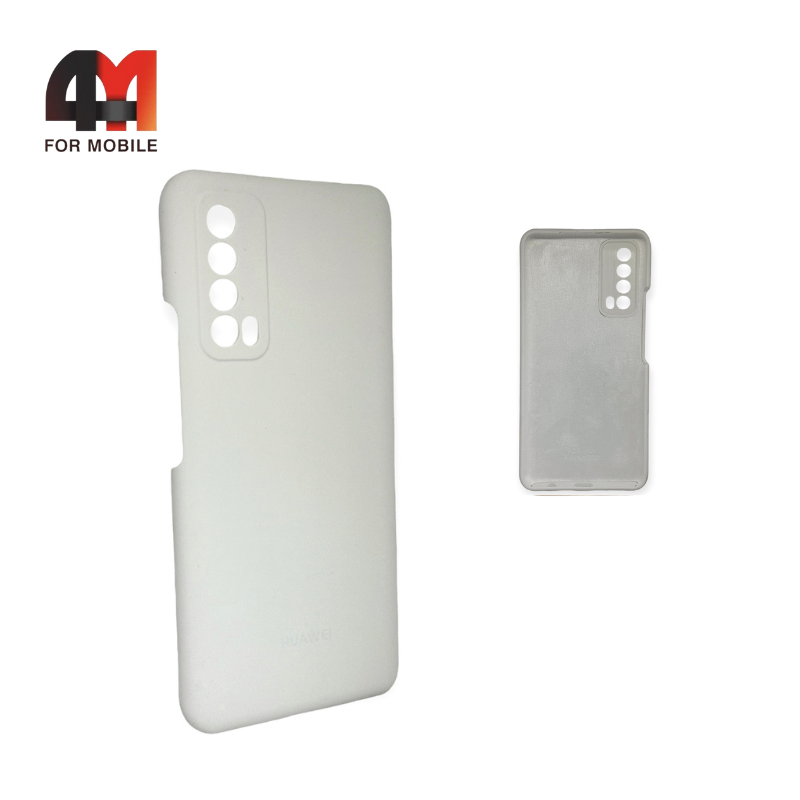 Чехол Huawei P Smart 2021 Silicone Case, белого цвета - фото 1 - id-p226619563
