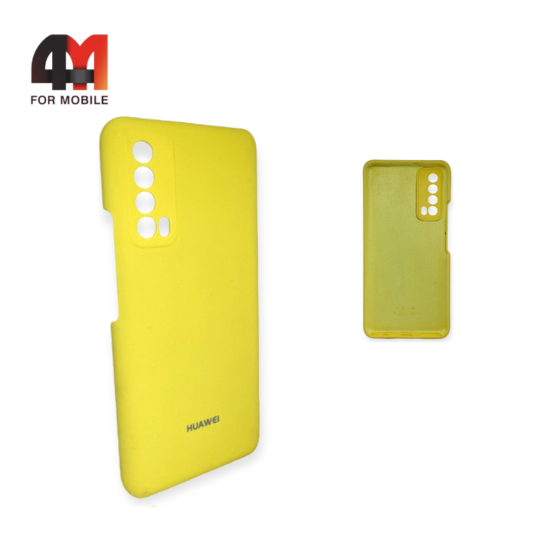 Чехол Huawei P Smart 2021 Silicone Case, желтого цвета - фото 1 - id-p226621802