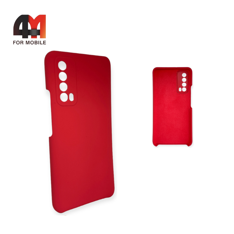 Чехол Huawei P Smart 2021 Silicone Case, красного цвета - фото 1 - id-p226618159