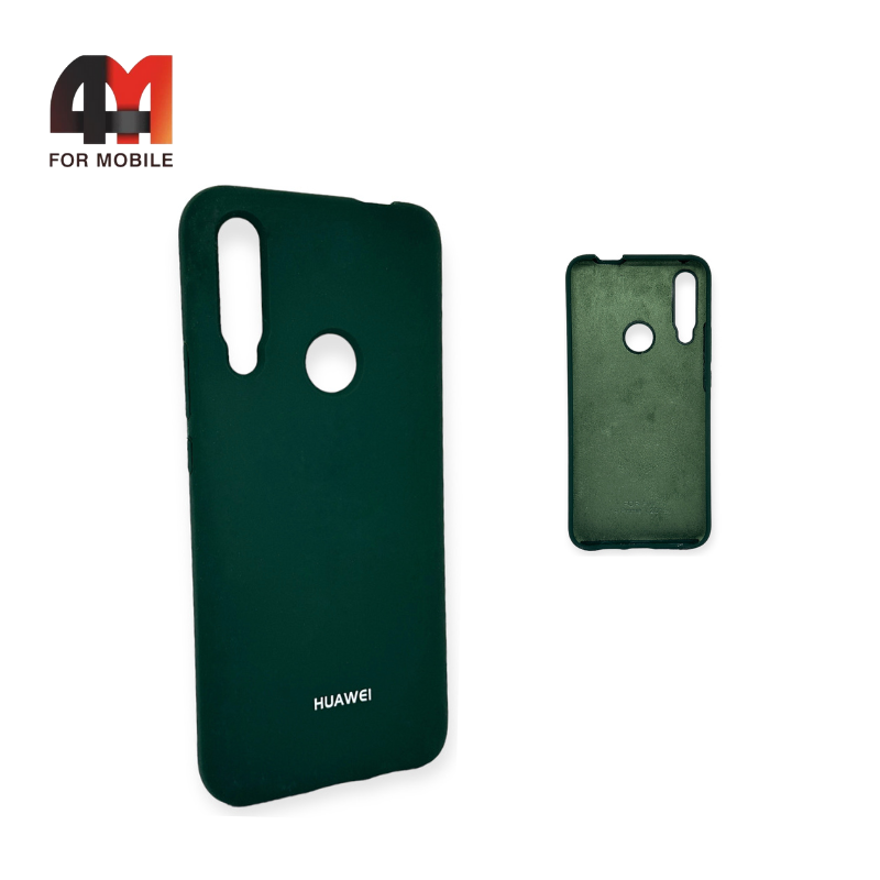 Чехол Huawei P Smart Z/Honor 9X/Y9 Prime 2019 Silicone Case, темно-зеленого цвета - фото 1 - id-p226619827