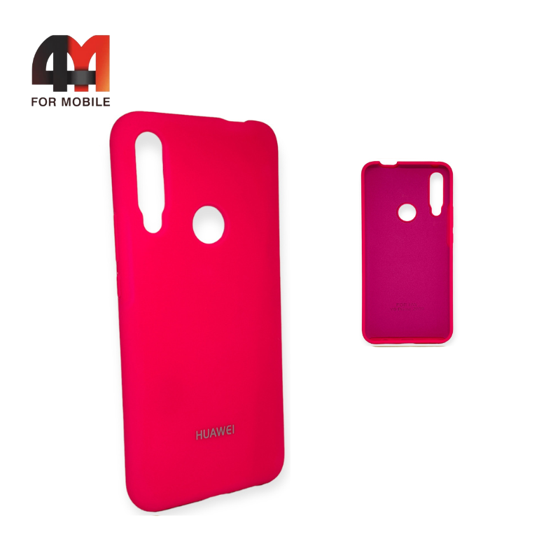 Чехол Huawei P Smart Z/Honor 9X/Y9 Prime 2019 Silicone Case, ярко-розового цвета - фото 1 - id-p226620334