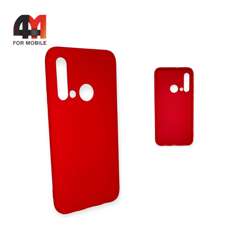 Чехол Huawei P20 Lite 2019 Silicone Case, красного цвета - фото 1 - id-p226617407