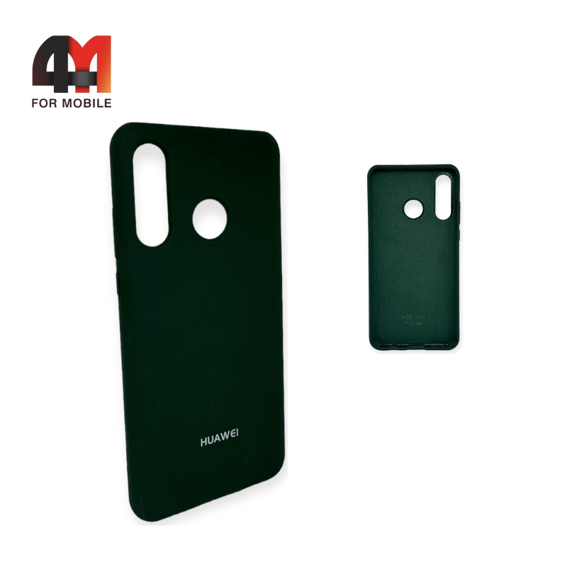 Чехол Huawei P30 Lite/Nova 4E/Honor 20S Silicone Case, темно-зеленого цвета - фото 1 - id-p226622098