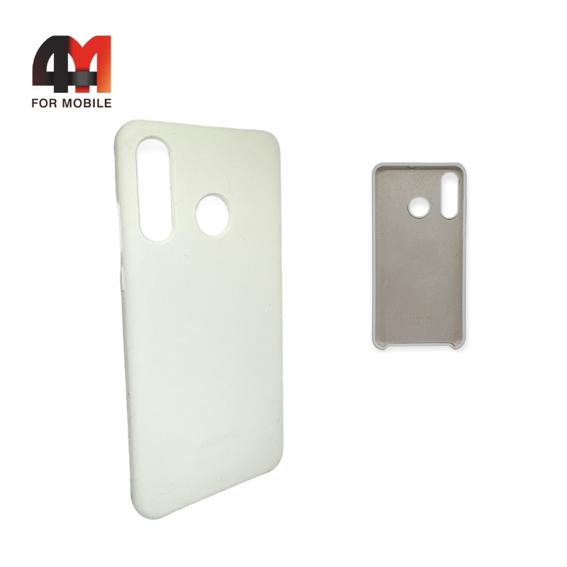 Чехол Huawei P30 Lite/Nova 4E/Honor 20S Silicone Case, белого цвета - фото 1 - id-p226622096