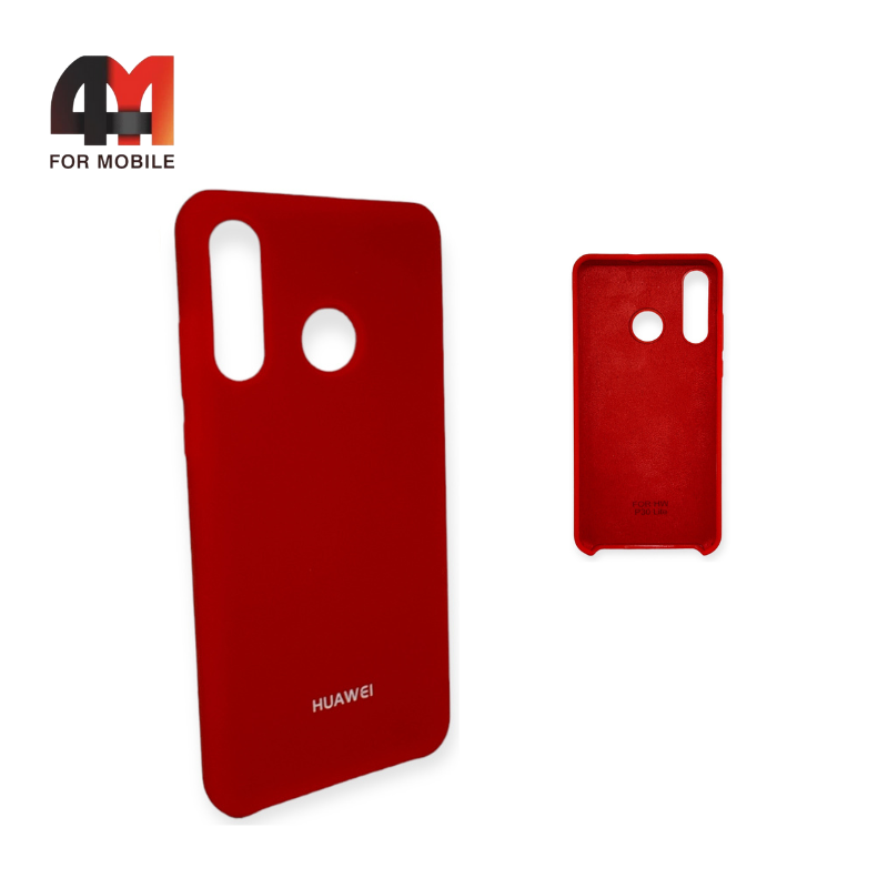 Чехол Huawei P30 Lite/Nova 4E/Honor 20S Silicone Case, красного цвета - фото 1 - id-p226622109