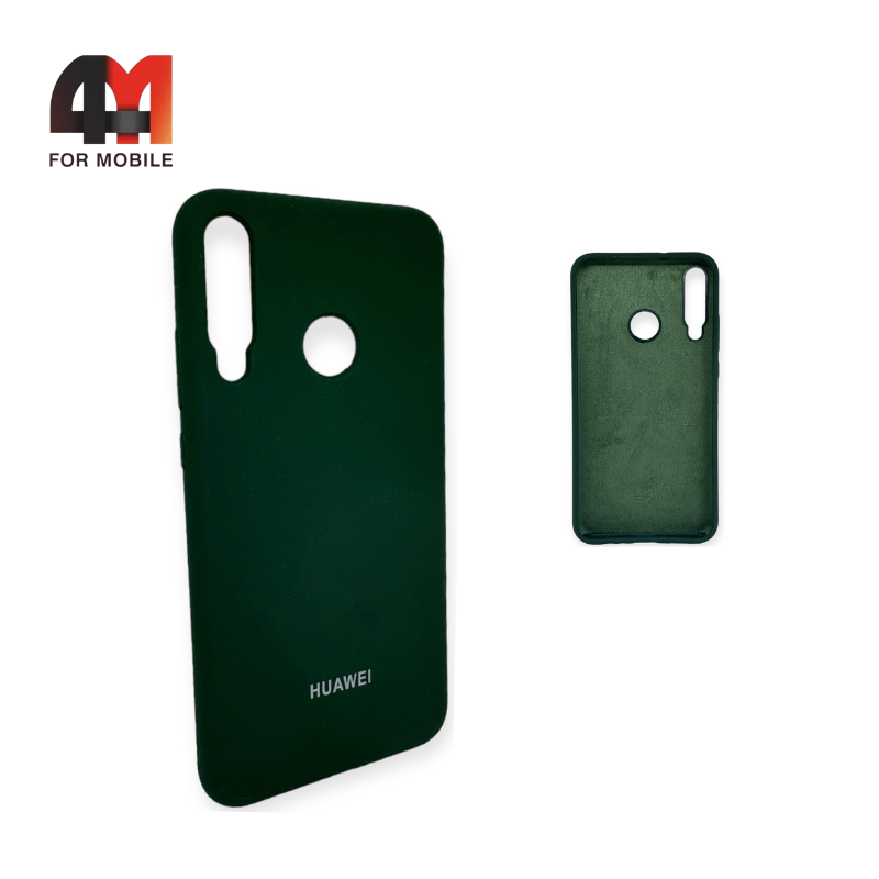Чехол Huawei P40 Lite E/Y7P/Honor 9C Silicone Case, темно-зеленого цвета - фото 1 - id-p226619922