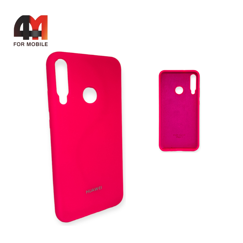 Чехол Huawei P40 Lite E/Y7P/Honor 9C Silicone Case, ярко-розового цвета - фото 1 - id-p226622128