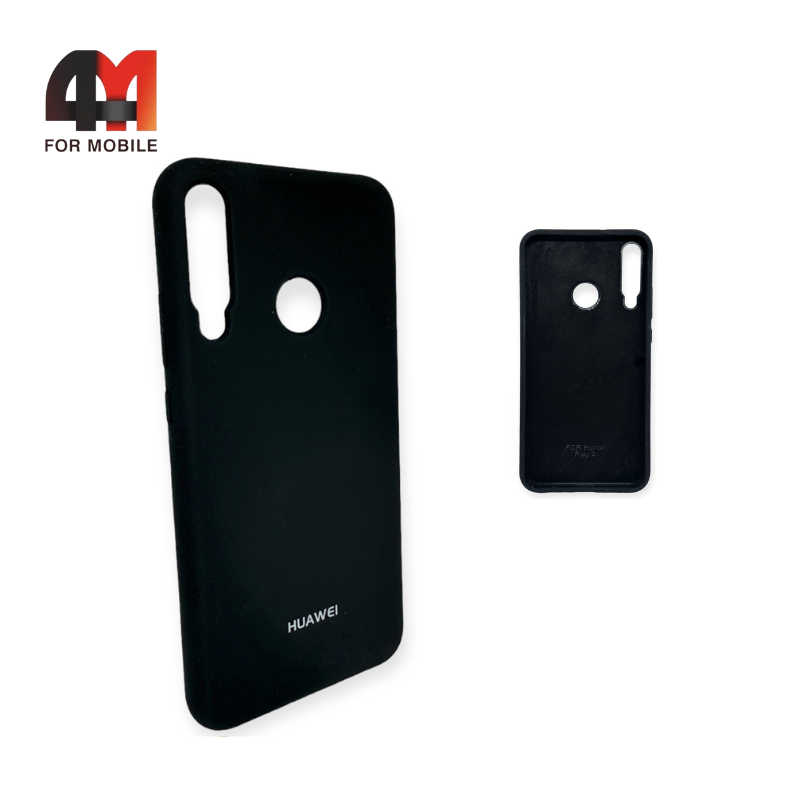 Чехол Huawei P40 Lite E/Y7P/Honor 9C Silicone Case, черного цвета - фото 1 - id-p226621737