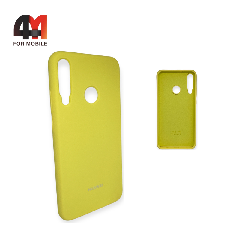 Чехол Huawei P40 Lite E/Y7P/Honor 9C Silicone Case, желтого цвета - фото 1 - id-p226622129