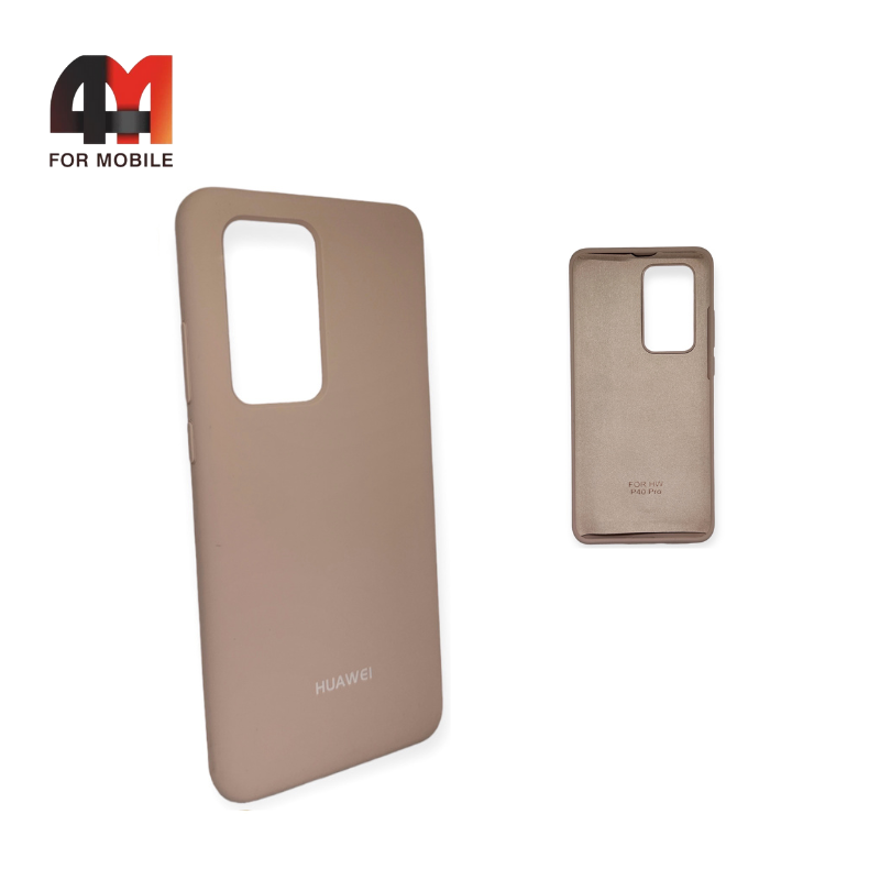 Чехол Huawei P40 Pro Silicone Case, пудрового цвета - фото 1 - id-p226621710