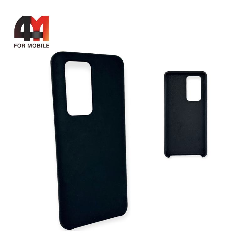 Чехол Huawei P40 Pro Silicone Case, черного цвета - фото 1 - id-p226620837