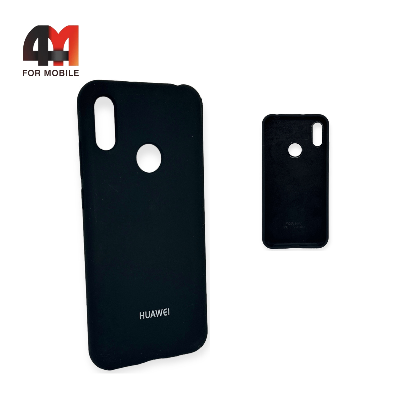 Чехол Huawei Y6 2019/Honor 8A/Y6s Silicone Case, черного цвета - фото 1 - id-p226620343