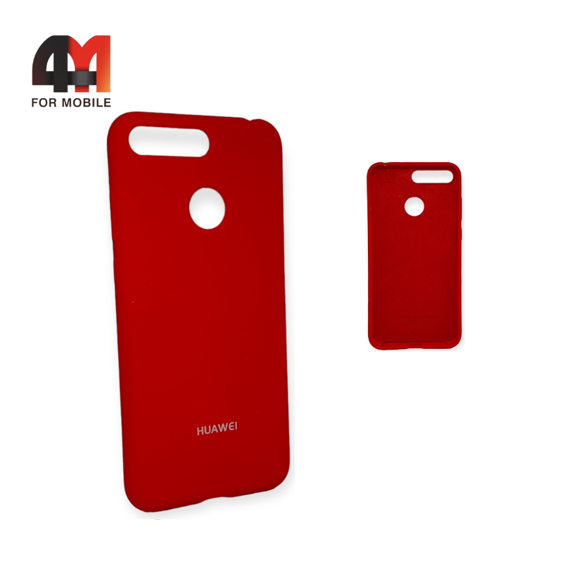 Чехол Huawei Y6 Prime 2018/Y6 2018/Honor 7A Pro/Honor 7C Silicone Case, красного цвета - фото 1 - id-p226619806