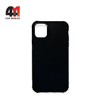 Чехол Iphone 11 силиконовый с усиленными углами, черного цвета