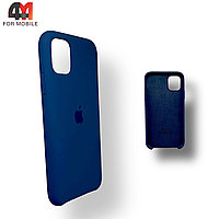 Чехол Iphone 11 Silicone Case, 74 стального синего цвета