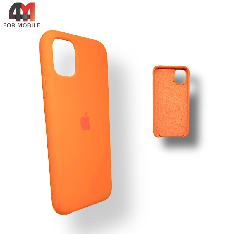 Чехол Iphone 11 Silicone Case, 13 оранжевого цвета - фото 1 - id-p226617865