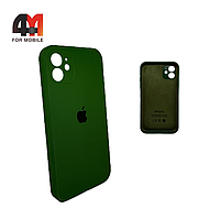 Чехол Iphone 11 Silicone Case Squared, 64 темно-елового цвета