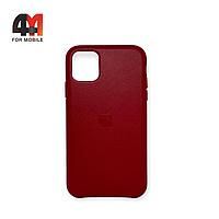 Чехол Iphone 11 пластиковый, Leather Case, Red