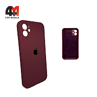 Чехол Iphone 11 Silicone Case Squared, 52 бордового цвета