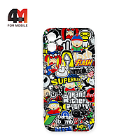 Чехол Iphone 11 силиконовый с рисунком, 022 разноцветный, luxo