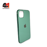 Чехол Iphone 11 силиконовый, глянцевый с логотипом, мятного цвета, Hicool