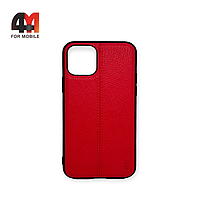 Чехол Iphone 11 силиконовый, под кожу, красного цвета, HDD