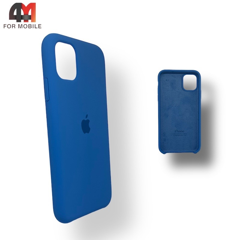 Чехол Iphone 11 Pro Max Silicone Case, 3 синего цвета - фото 1 - id-p226617273