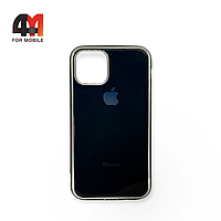 Чехол Iphone 11 Pro Max силиконовый, глянцевый с логотипом, черного цвета