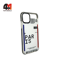 Чехол Iphone 11 Pro Max силиконовый с рисунком, билет Paris