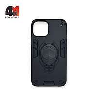 Чехол Iphone 11 Pro Max пластиковый, противоударный с подставкой , черного цвета