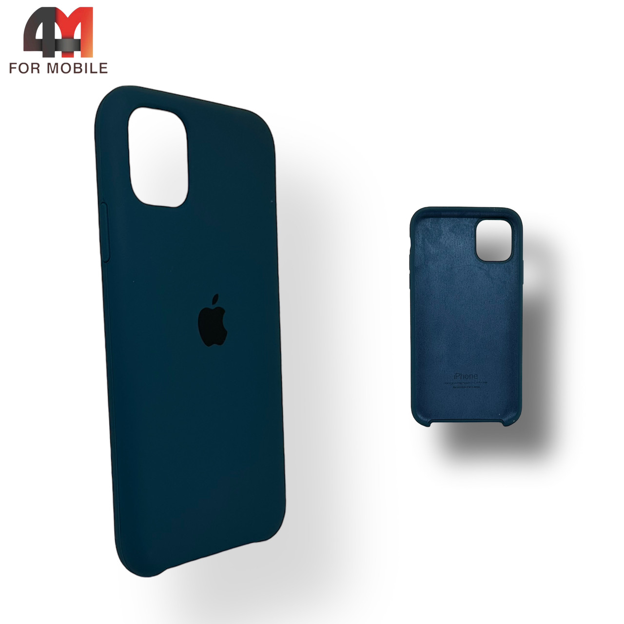 Чехол Iphone 11 Pro Max Silicone Case, 35 cеро-синего цвета - фото 1 - id-p226617798